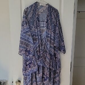 Abercrombie & Fitch Blue Patterned Kimono